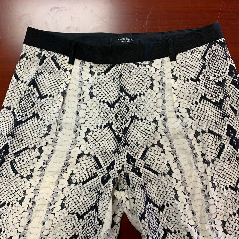 Nanette Lepore Croc Print Dress Pants sz 6 - Picture 2 of 5